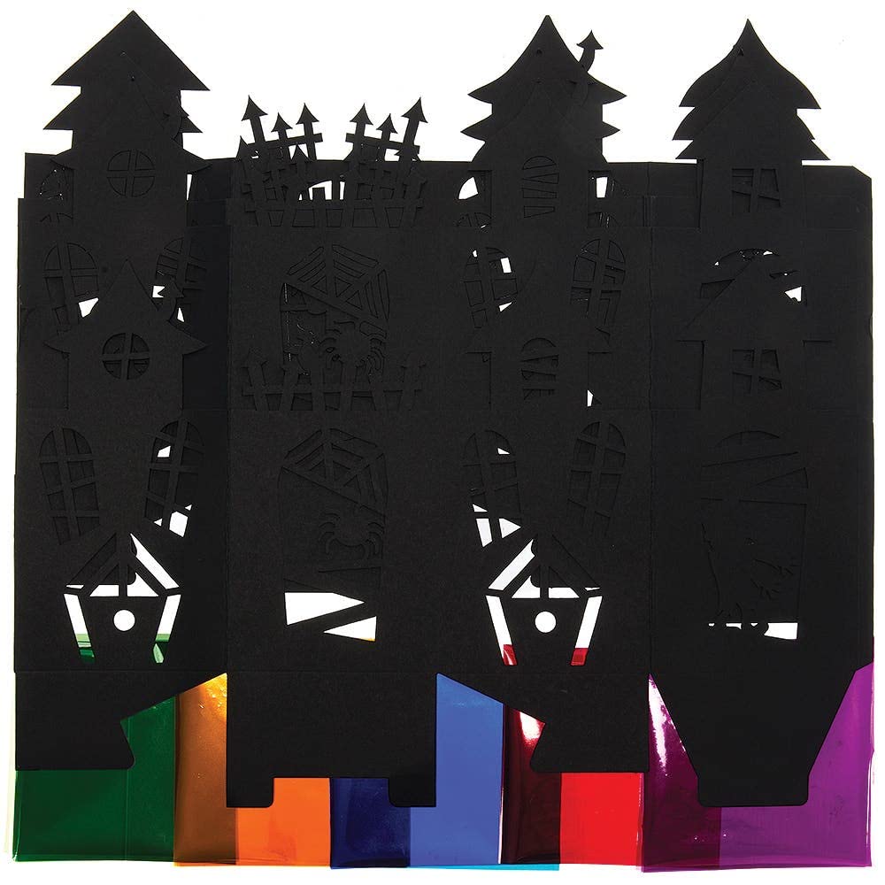 Lanternes maison hantée d'halloween à construire