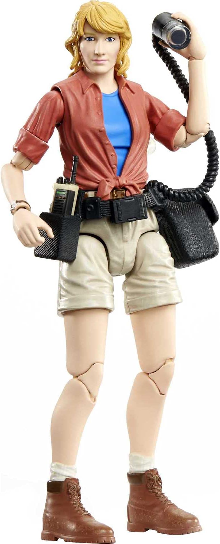 Mattel Jurassic World Toys Amber Collection Dr. Ellie Sattler 6-in Action Figure, Swappable Hands & Head, Utility Belt & Radio Accessories, Collectible Gift for 8 Years Old & Up