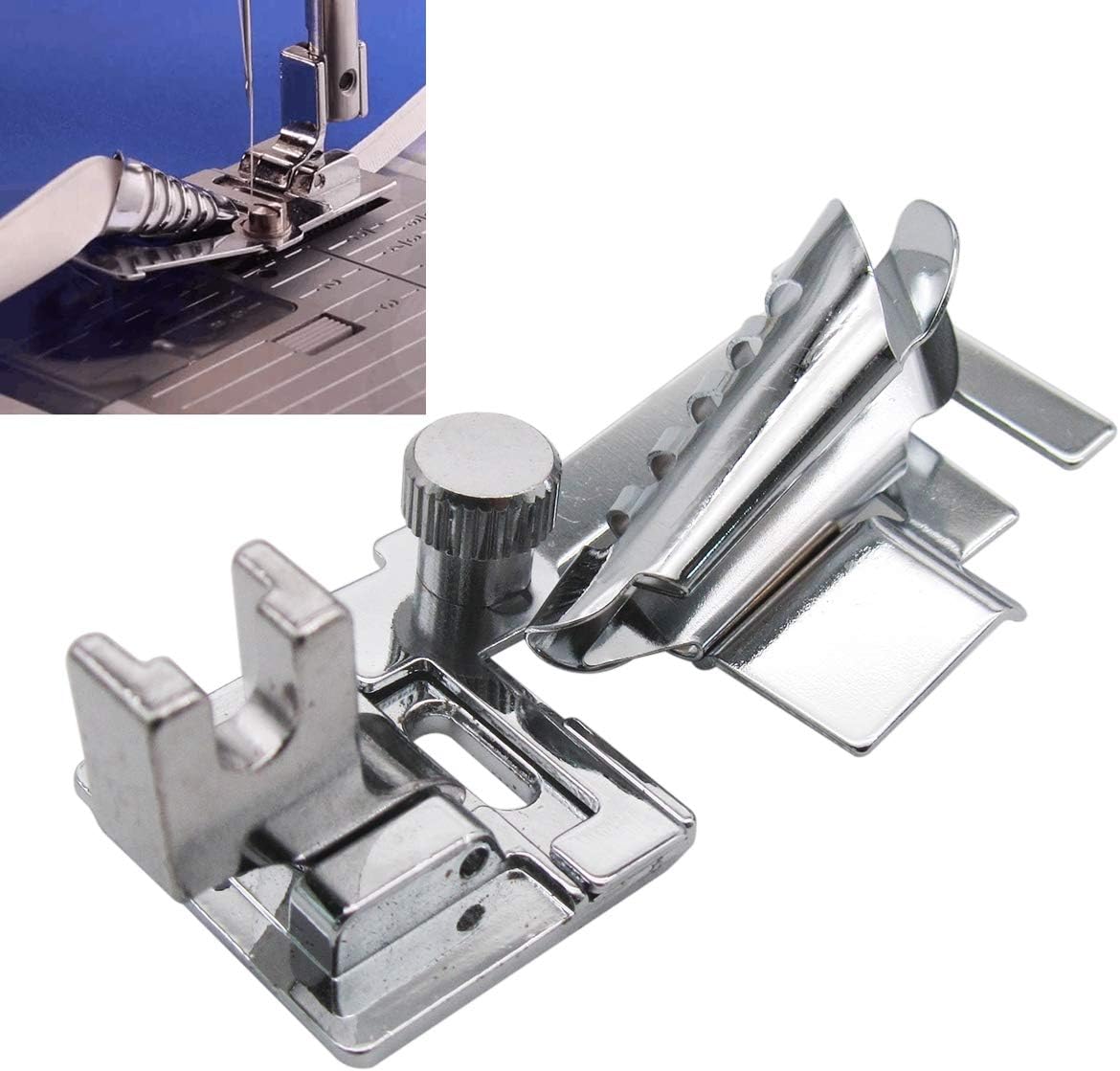 CKPSMS Brand -1PCS #820245096 Bias Binder Presser Foot Compatible with/Replacement for Pfaff Brand A,B,C,D,E,F,G,J,K and Most Low Shank Sewing Machine (Low Shank)