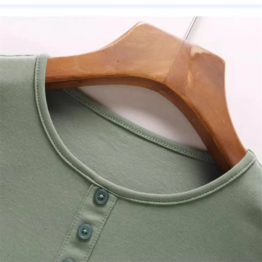 Maglietta da donna a maniche lunghe, in cotone, a maniche lunghe, da ufficio, tinta unita