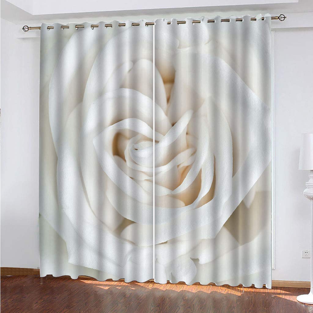 Rideaux occultants thermiques anti chaleur à motif de rose