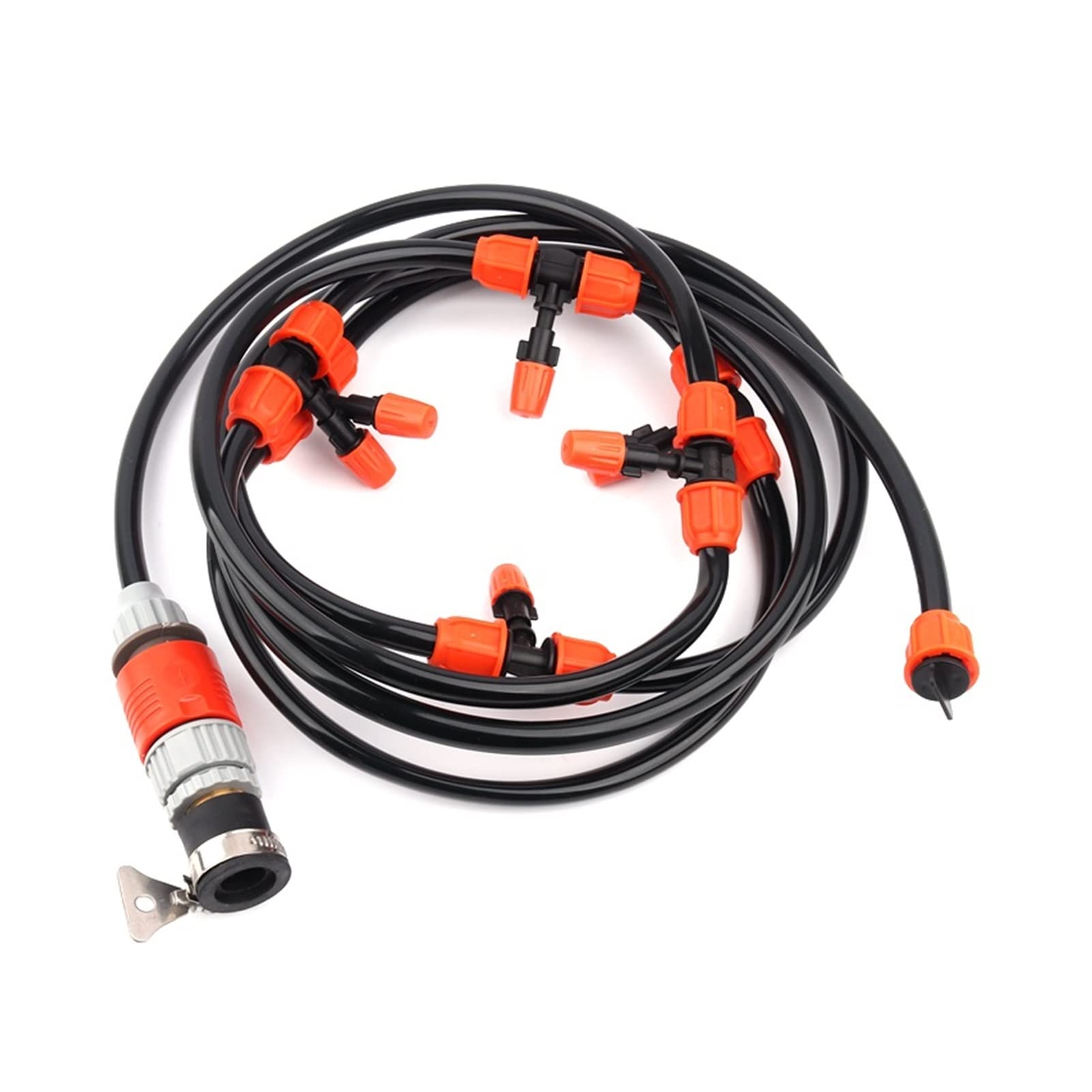 Greenhouse Micro Drip Nawadnianie 3~10m Micro Drip systemu nawadniania trawników Szklarnia ogród Nawadnianie rozpylania Nozzle Podlewanie Kit Ogrodnictwo Podlewanie systemu (Color : 10m Kits)