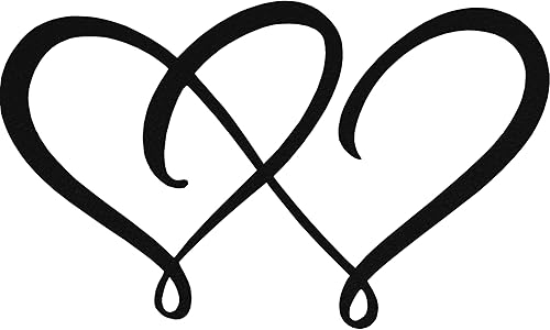 Miniatura 3 de Badger Steel USA - Doble Corazón - Arte de pared de metal - 25" X 15" - Negro