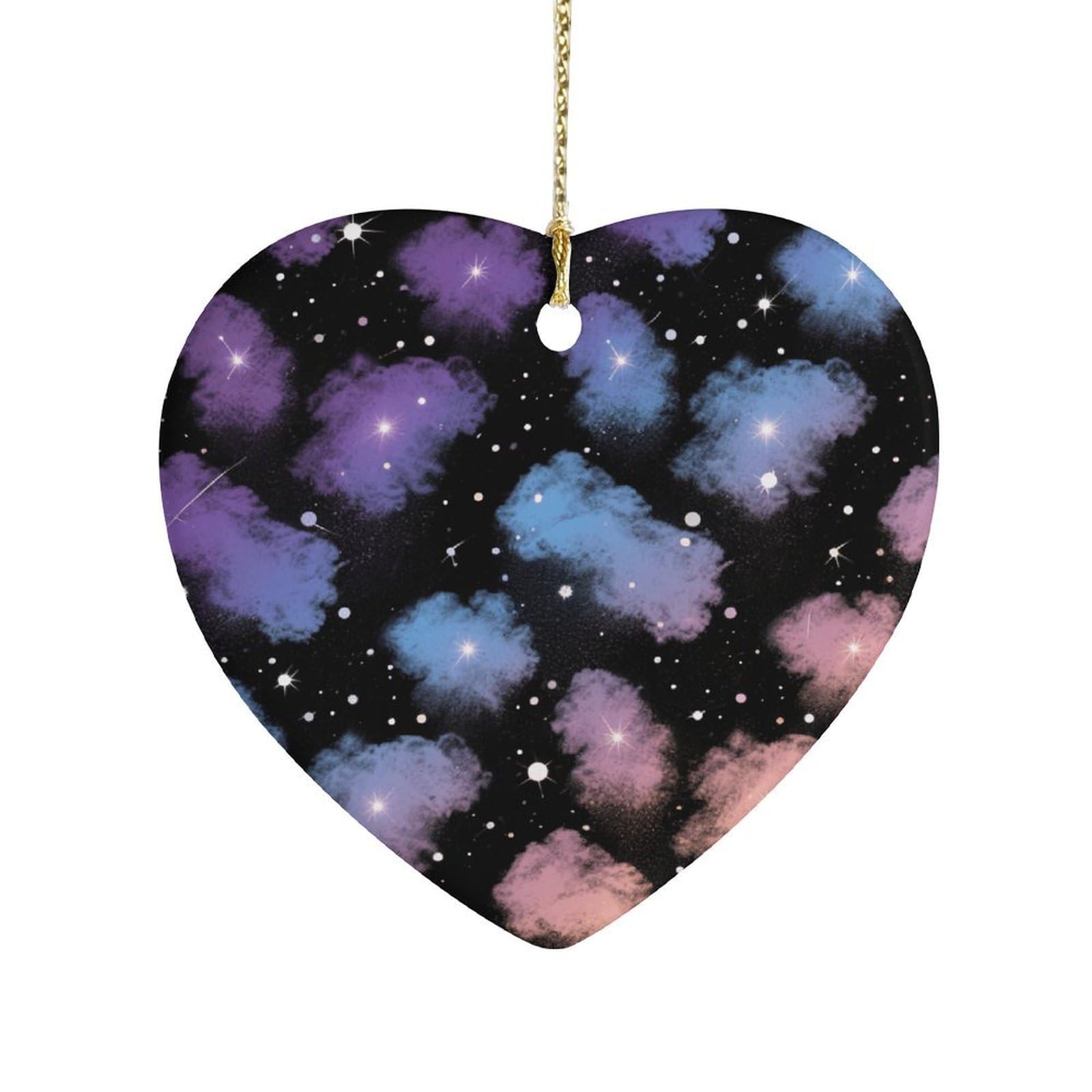 Fekiloot Style Gradient Starry Sky Ceramic Ornament Home Decor Keepsake