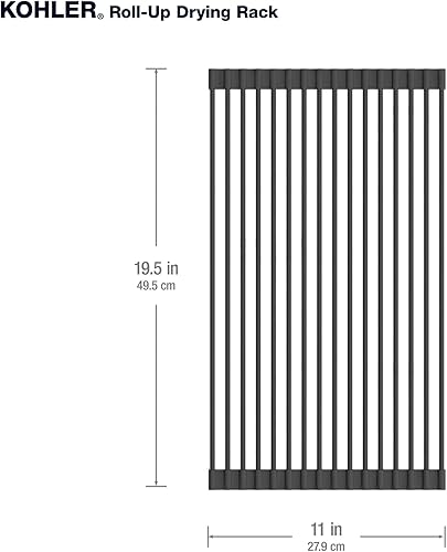 Miniatura 7 de Estante multiusos enrollable de silicona y acero inoxidable de 19-12" de largo x 11" de ancho