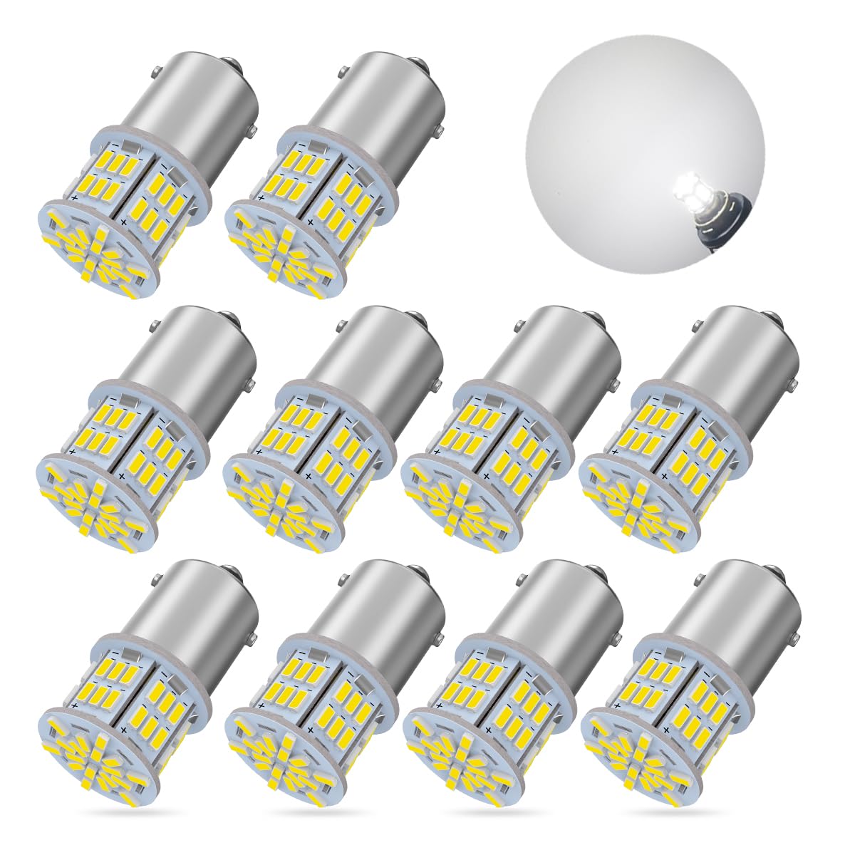 24V車専用】S25 LEDシングル レモングリーン 爆光 10個 G18 BA15s P21W