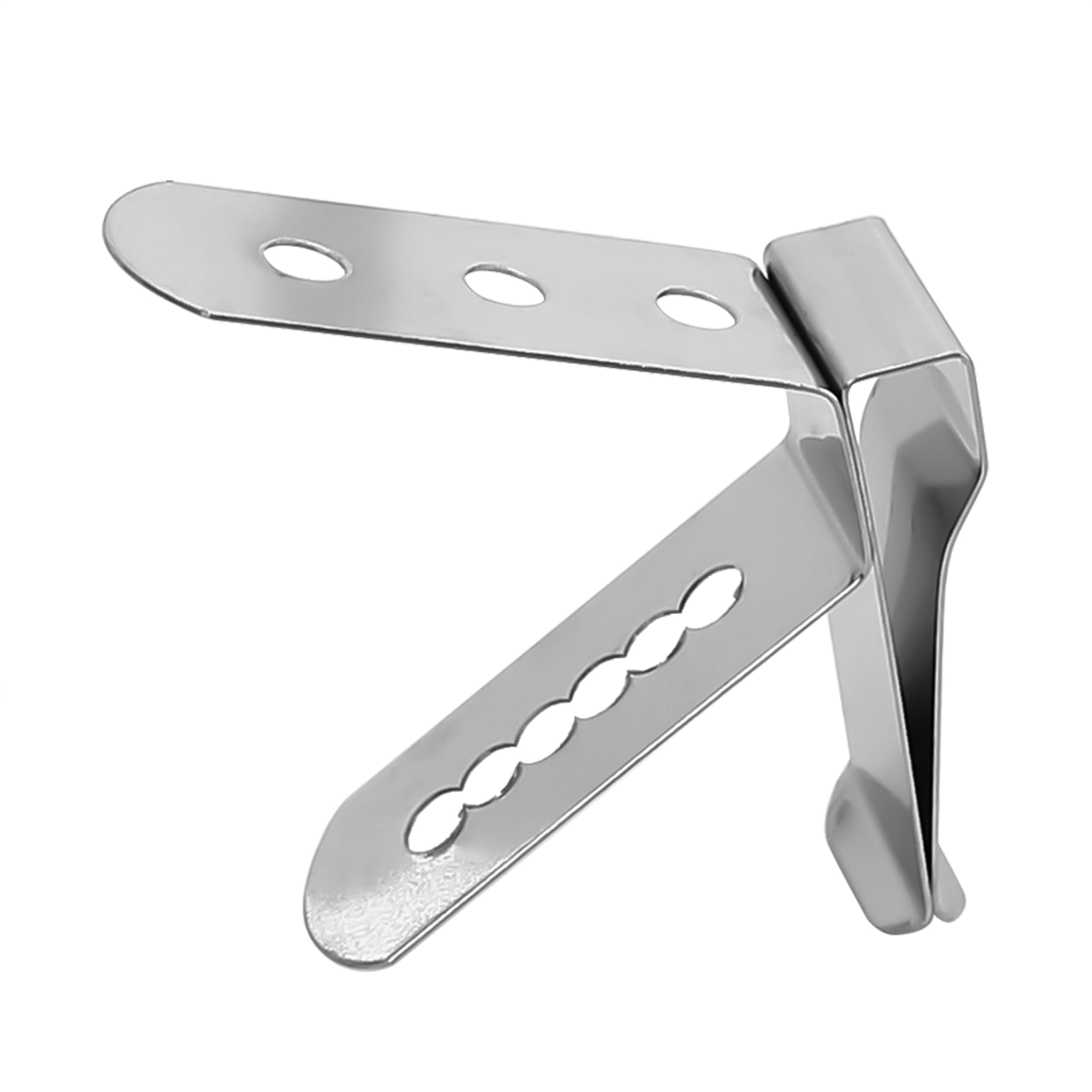 Thermometer Probe Pot Clip Holder Stainless Steel 3-Hole Ambient Temperature Readings for BBQ Smoker Oven Meat Grill Kitchen Clamp for Fryer Barbecue (3.5mm Hole Diameter)