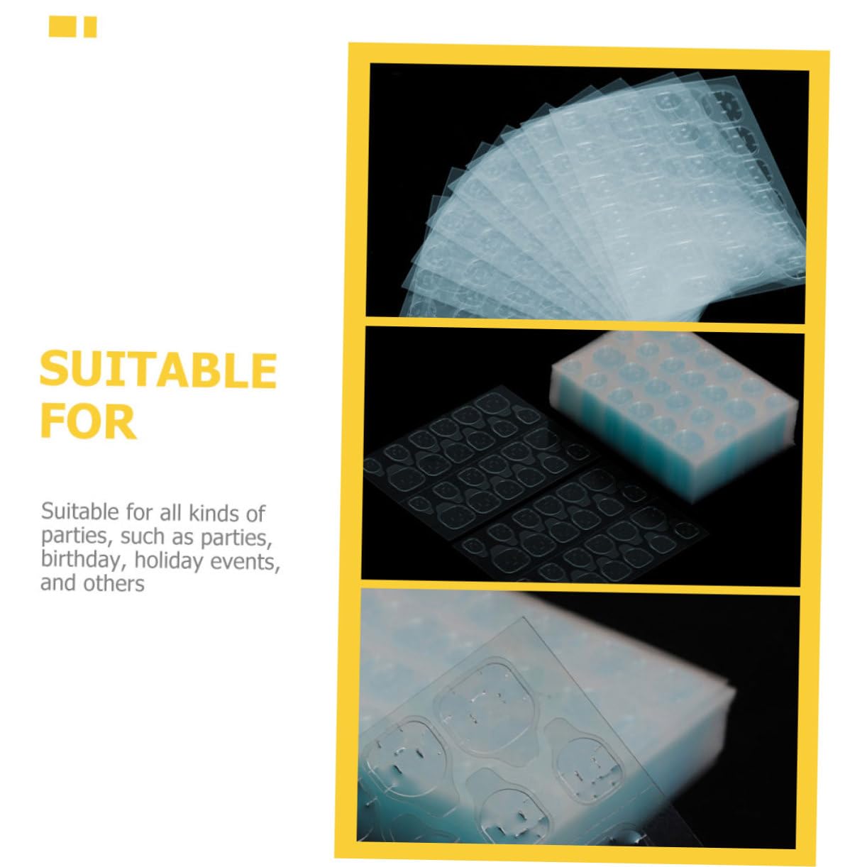 DOITOOL 4sets Invisible Nail Adhesive Stickers Adhesive Manicure Stickers for DIY Nail Art 30sheets*4