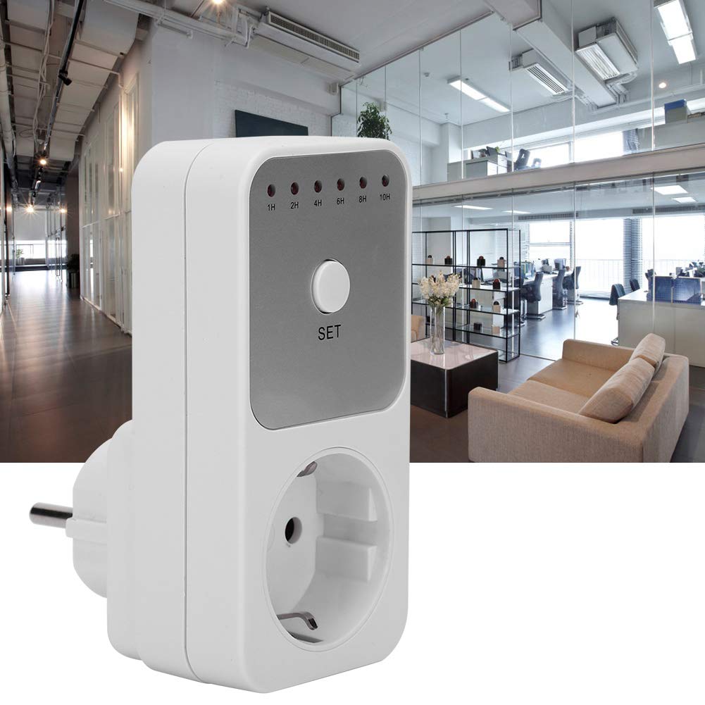 Wtyczka UE 230 V 16 A Timer Przełącznik Gniazda Zasilania Od 1 do 10 Godzin Swobodne Ustawianie Sterownika Wyłącznika Czasowego Odliczania do Oświetlenia Domu, Wentylatorów,
