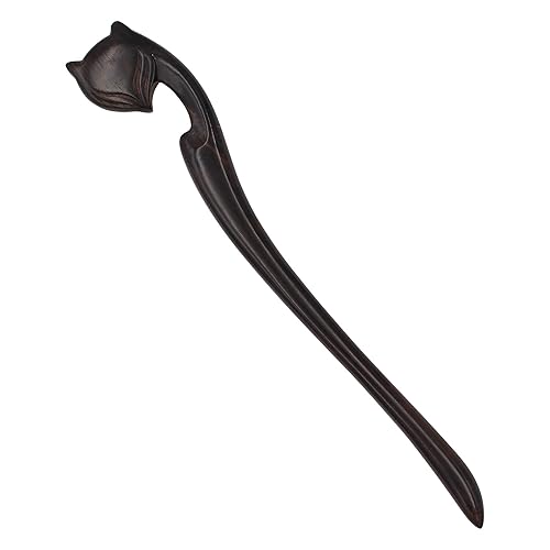 REAL SIC Palillos de madera natural para mujer, horquilla de pelo de animal, estilo bohemio, sostenible, retro, bohemio, para cabello largo