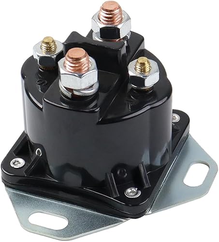 Solenoide de arranque SS598T 12V compatible con 110 John Deere Ford F150 F250 F350 4 terminales solenoide