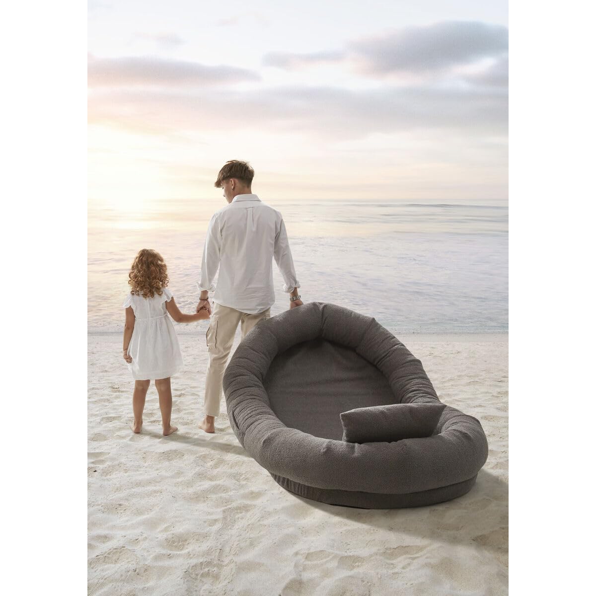 Dupen® Cama para Family Bed, Cama Grande, Tejido de poliéster y viscoelástica termosensible, Cama medianos con airdream Alta Resistencia, Lateral Relleno floca y Base Antideslizante