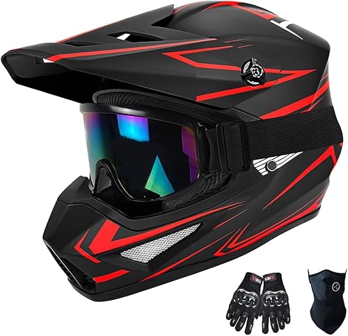 Casco de motocross para jóvenes, para adultos, ligero para motocross, ATV de 4 ruedas, motocross, quad, ciclomotor, todoterreno, casco de