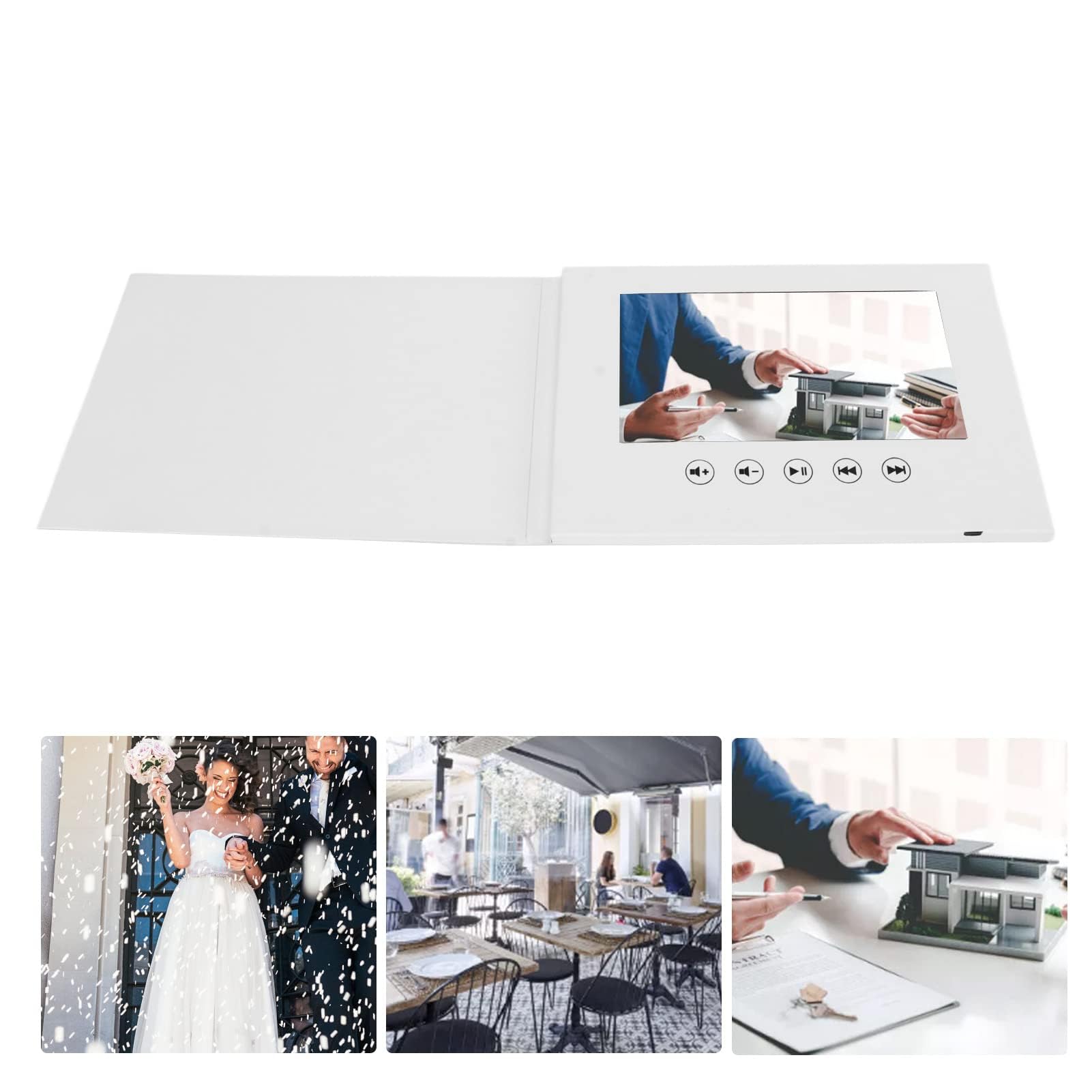 Biglietto D'auguri Video, Brochure Video per la Festa del papà, Festa della Mamma, Anniversario di Natale, di Compleanno, Biglietto D'auguri Elettronico (Batteria agli ioni di