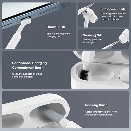 Miniatura 5 de Kit de limpieza 21 en 1 para Airpods, kit de limpieza Leairot para teclado, auriculares, laptop, puerto de carga y pantalla de teléfono iPhone,