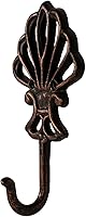 Vista 4 de FantasHome - Gancho individual de hierro fundido montado en la pared para decoración del hogar (flor de lis)