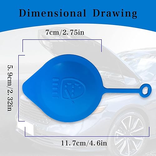 Miniatura 2 de Tapa de botella de anillo pequeño, compatible con Honda Accord Civic CRV CRX, 38513-SB0-961, tapa de repuesto para líquido del limpiaparabrisas,