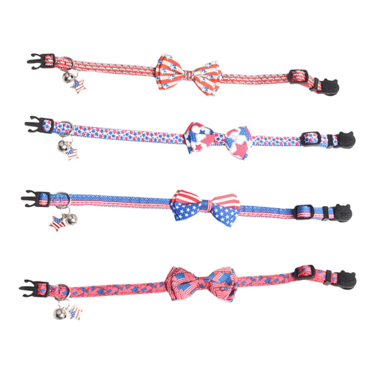 Collier chat extérieur lot de 4 réglable pour le Jour de l'Indépendance - 8