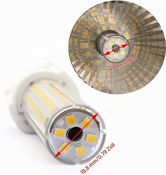 G12 LED Light Bulb 15W Bi-Pin Corn Light Pack of 2 Cool White