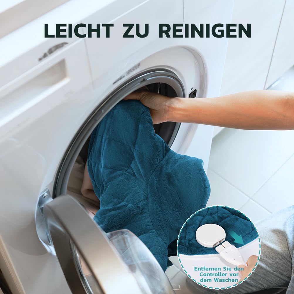 Gewichtetes Heizkissen für Nacken Schulter, Automatische Timer Abschaltung, 5 Temperaturstufen Nackenwärmer Schulterwärmer Waschbar, Wärmekissen Nacken Schulter Für Mütter, Frauen, Mama, Papa