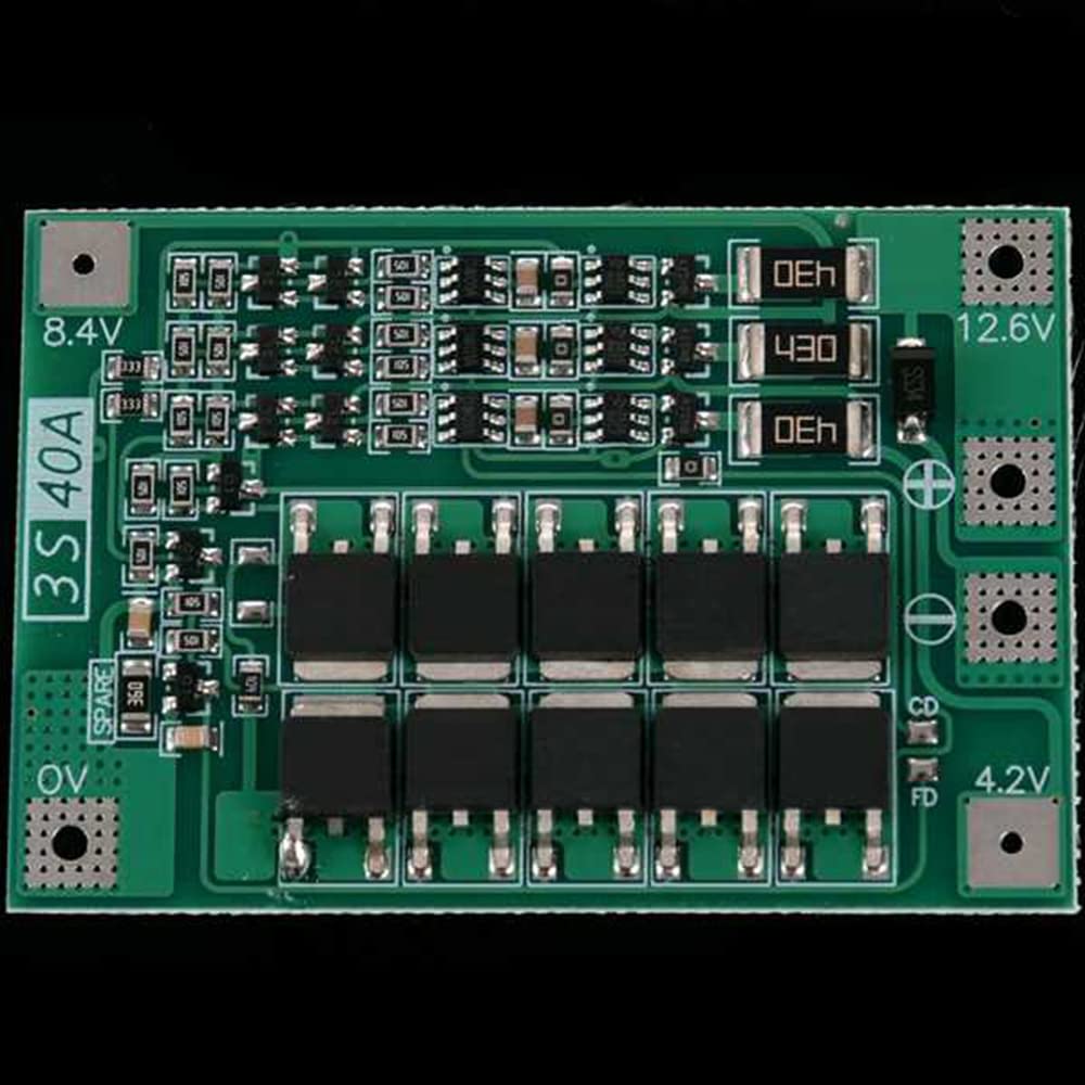 2 STÜCKE 3S 40A für Schraubendreher 12V Li-Ion 18650 BMS Batterie Schutz Platine Pcm mit Balance Liion Batterie Zellen Modul