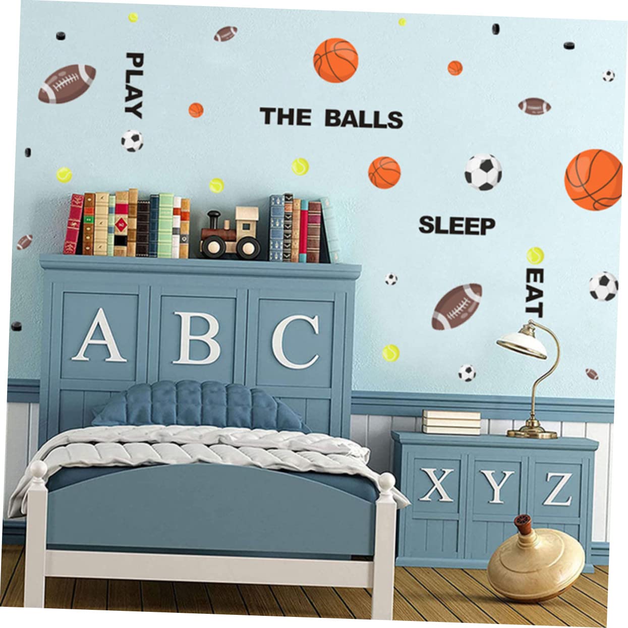 ifundom 4pezzi Adesivi Murali Sportivi Per Camerette Decorazioni Rimovibili Per Calcio e Basket Atmosfera Giocosa Per Ragazzo Ragazza Facili Da Applicare e Rimuovere Creativo Per Decorare