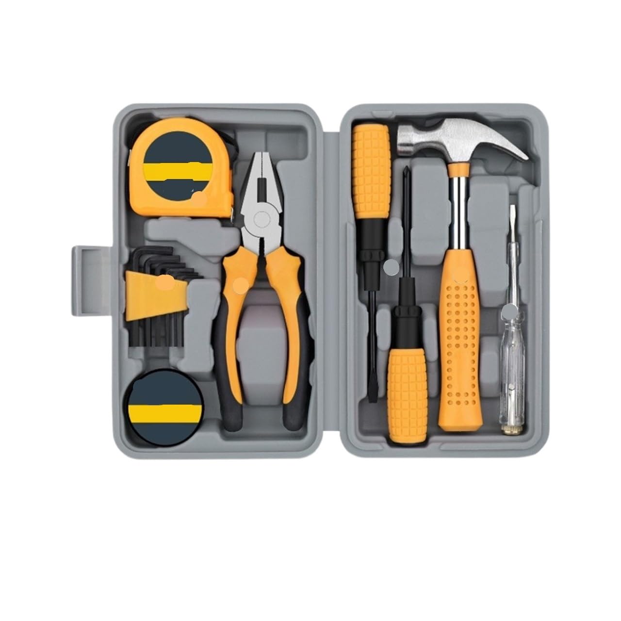 Ycenjepsaz Hammer-Yellow Convenient Household Tool Set With Hammer Pliers Tape Measure For Home Repair And Diy Hardware Manual Tools(Hammer-Yellow)