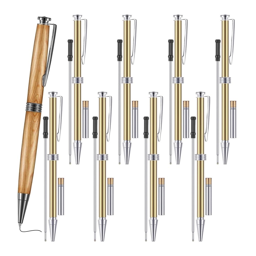 IJSDNVJNDX 8pcs 7mm Trimline Twist Pen with Replacement Lathe Turning Supplies for Wood Turning Crafts B