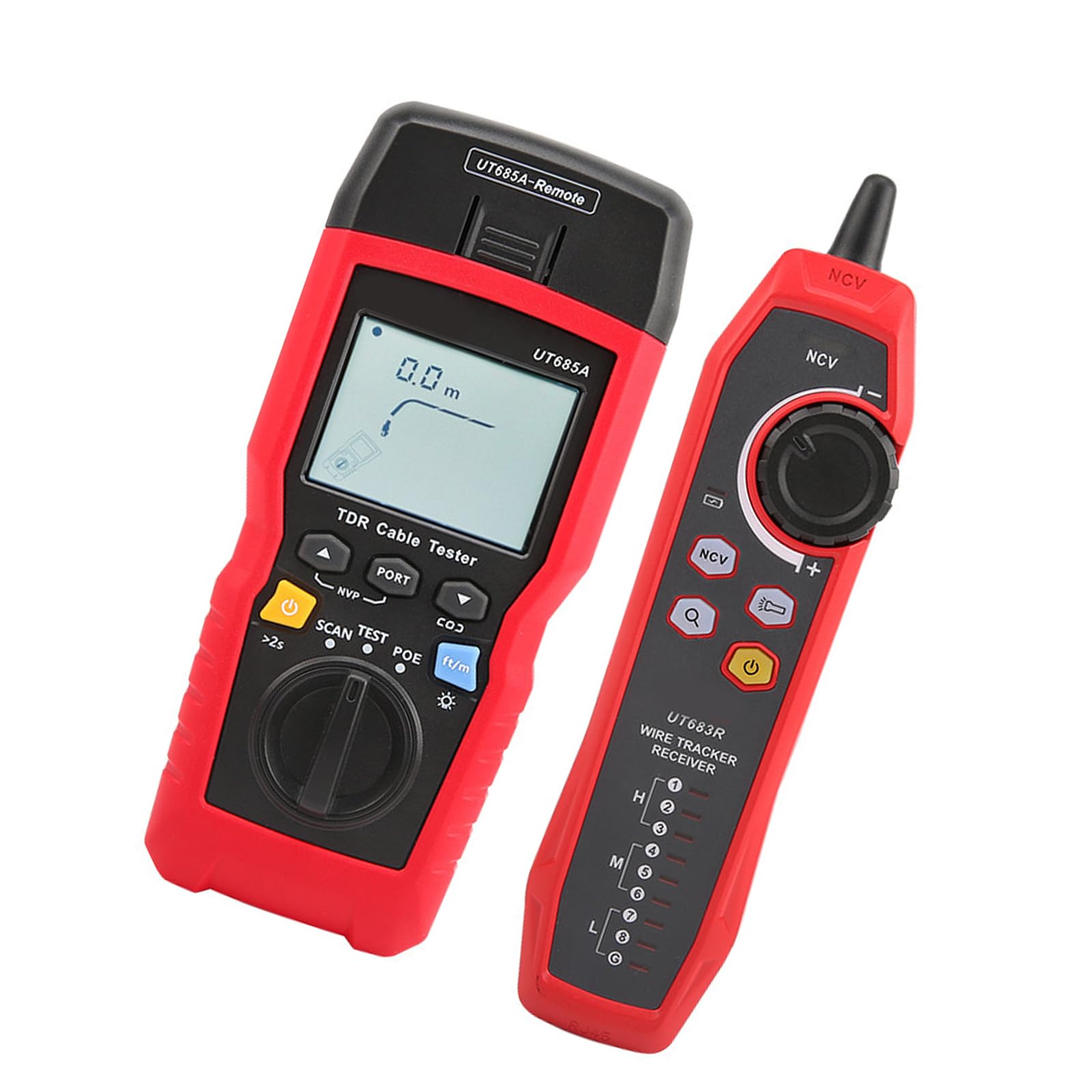 Easy Carry Leitungssucher und Kabeltester Set mit LCD Display Testtool für die Wartung von Internetverkabelungen und die Fehlerortung Koinzidenter Kabeltester