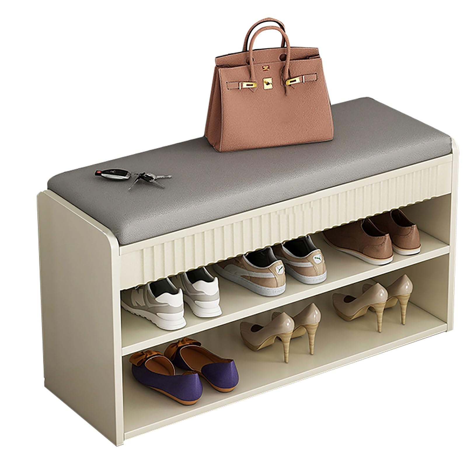 Banc à chaussures rustique pour couloir étroit et salon