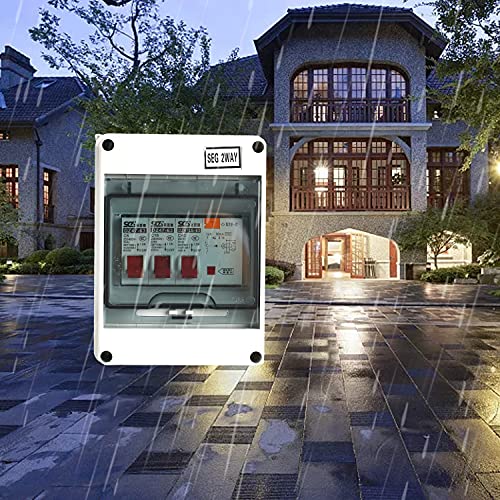 STEEIRO Consumer Unit 2 Way, IP65 Mini Leakage Circuit Breaker RCD 40A 30mA 2MCB 6A+16A, Circuit Breaker Panel, Fuse Box Consumer Unit for Garages Caravans Workshops - Image 5