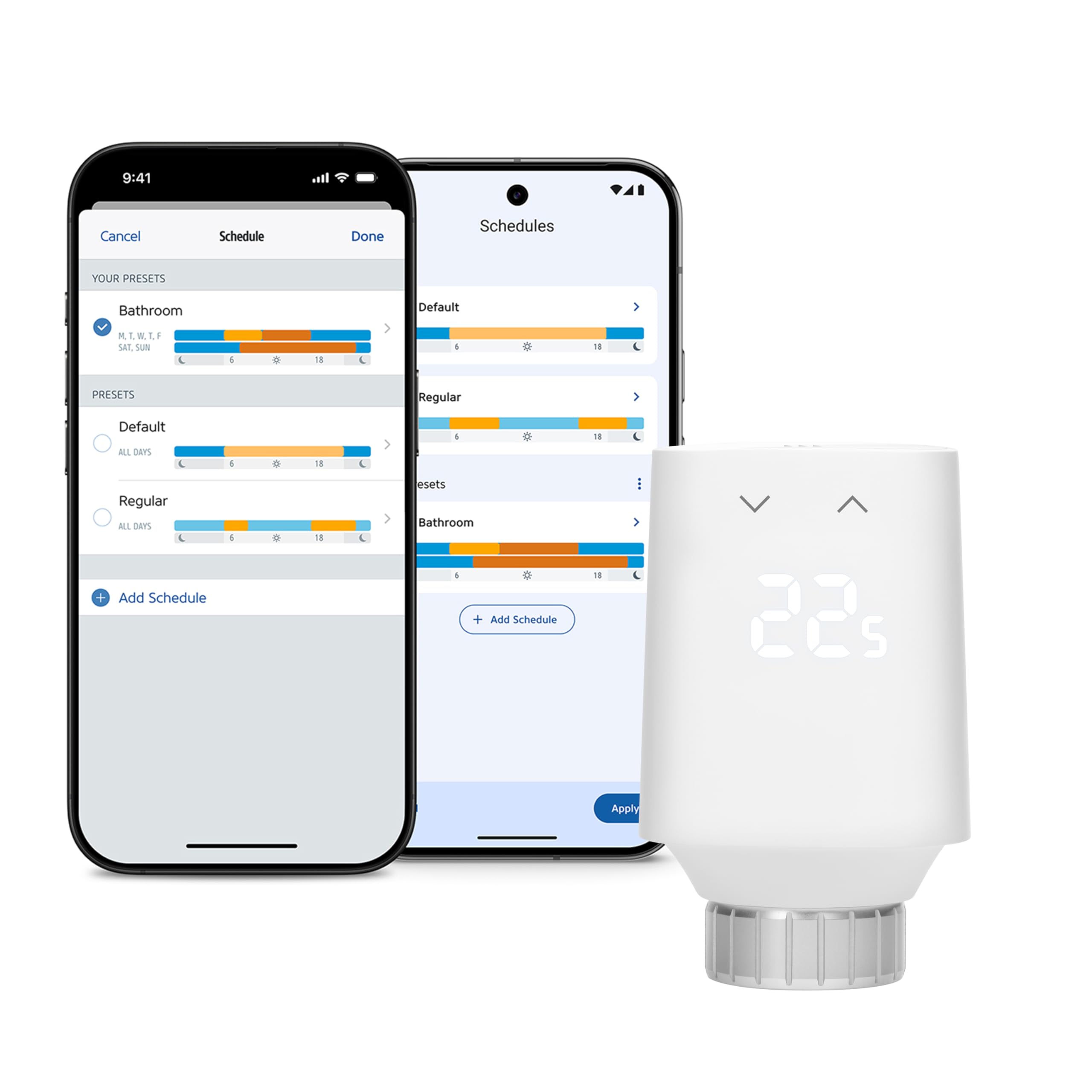 Eve Thermo (Matter, 5th gen.): Smart Thermostat Radiator Valve, LED Display, Automatic Temperature Control, Apple Home, Alexa, Google Home, requires Thread Border Router