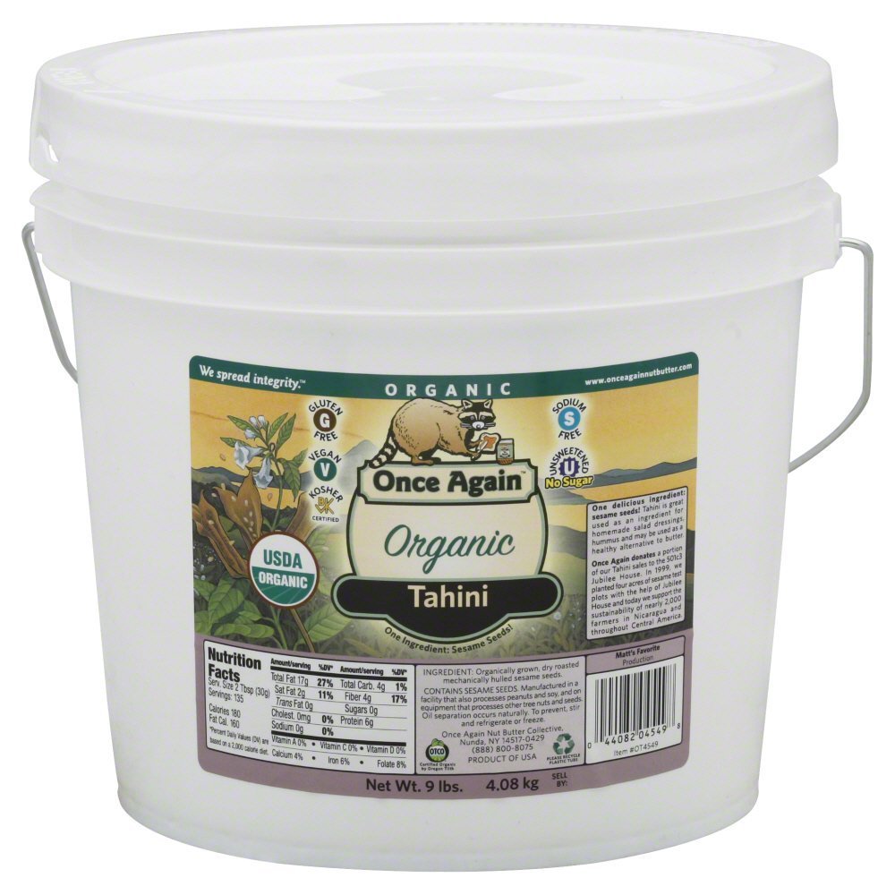 Once Again Mantequilla de Tahini Orgánica, 9 lb
