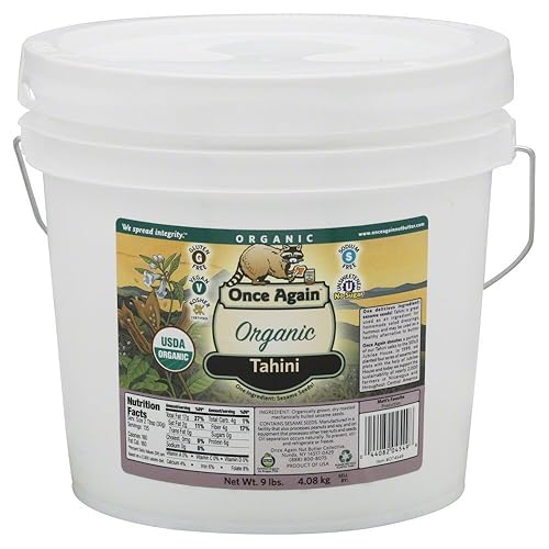 Once Again Mantequilla de maní Tahini orgánica, 9 lb