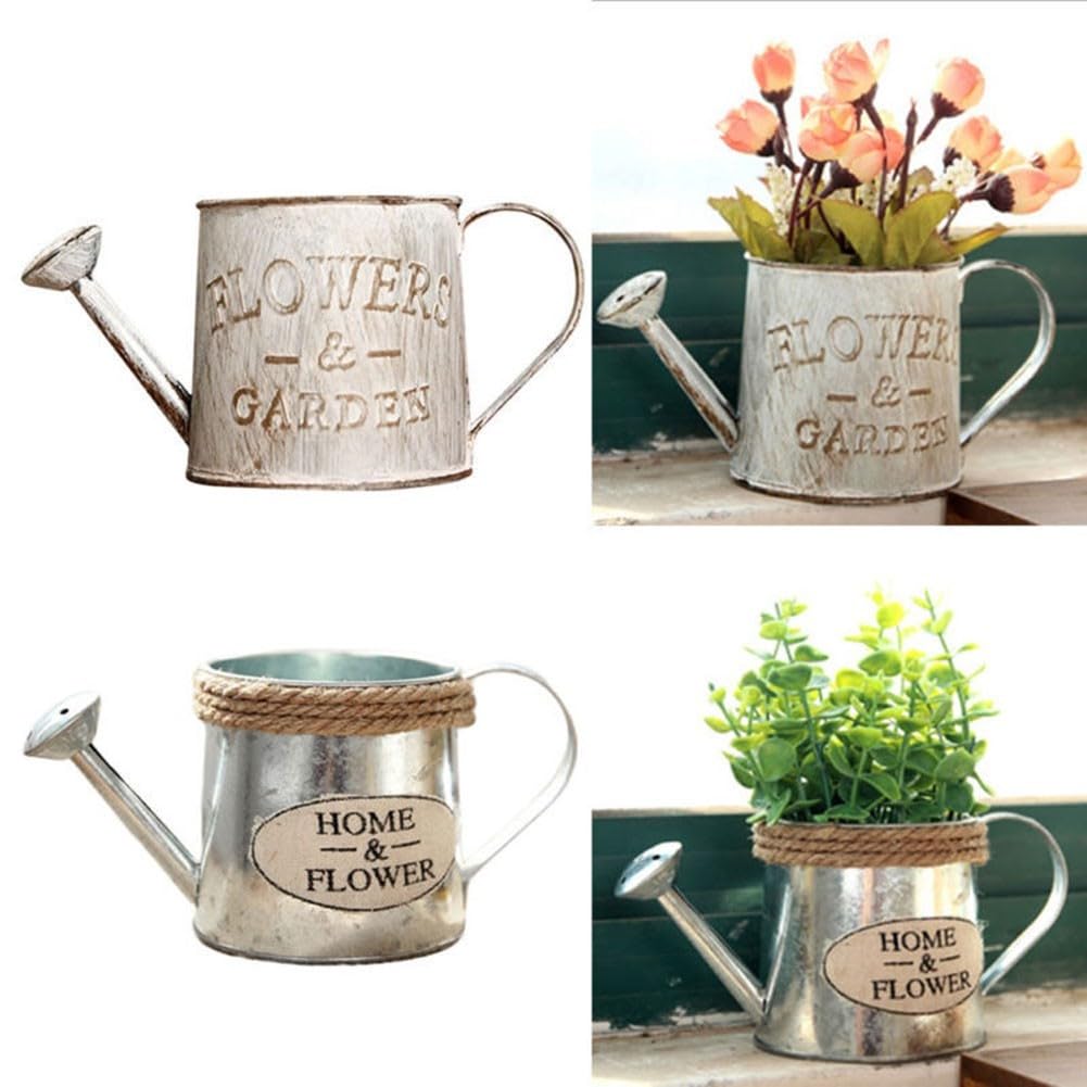 Arrosoir Vintage En Fer - Petit Modèle 9x8,5 Cm, Pour Plantes Ou Décoration, Effet Rétro