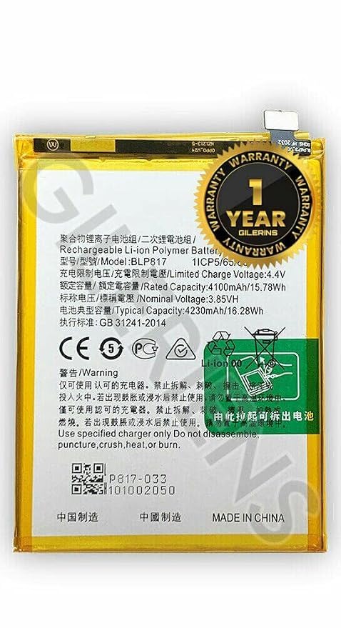 Image of Original BLP817 Battery for Oppo A15 / A3s /A15 2020 /A15S Battery with 1 Year Warranty *** (D47)