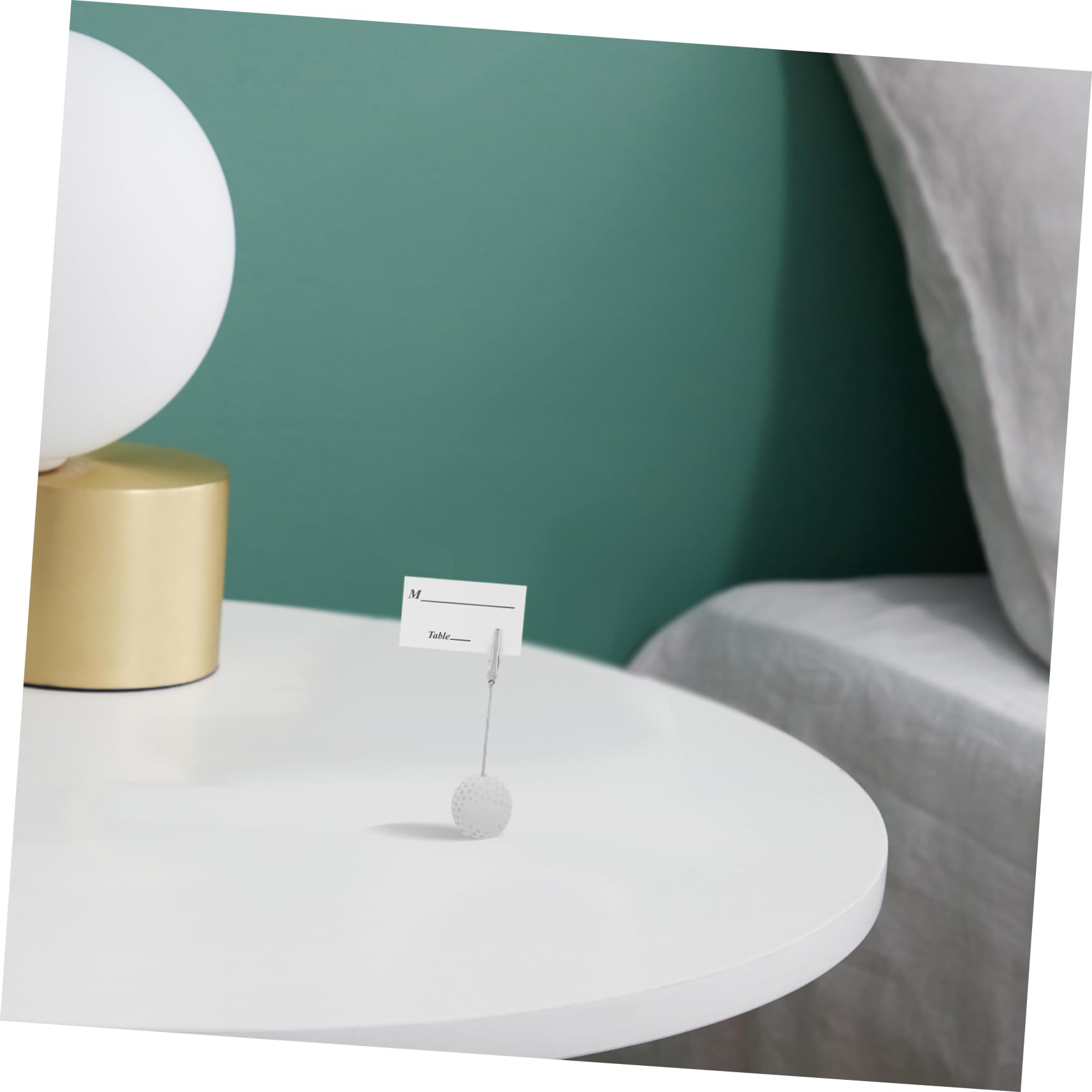 KOMBIUDA 8piezas Tarjetero De Golf Soporte para Tarjetas De Mesa Decoración De Mesas para Bodas Porta Tarjetas De Lugar Soporte para Clips De Fotos