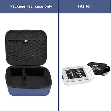 FBLFOBELI Hard Case for OMRON Platinum BP5450 BP5465 Blood Pressure Monitor | EVA Hard Shell, for OMRON Gold BP5350 BP5360/7 Series BP7350/10 Series BP7450 Upper Arm Blood Pressure Monitor, Blue