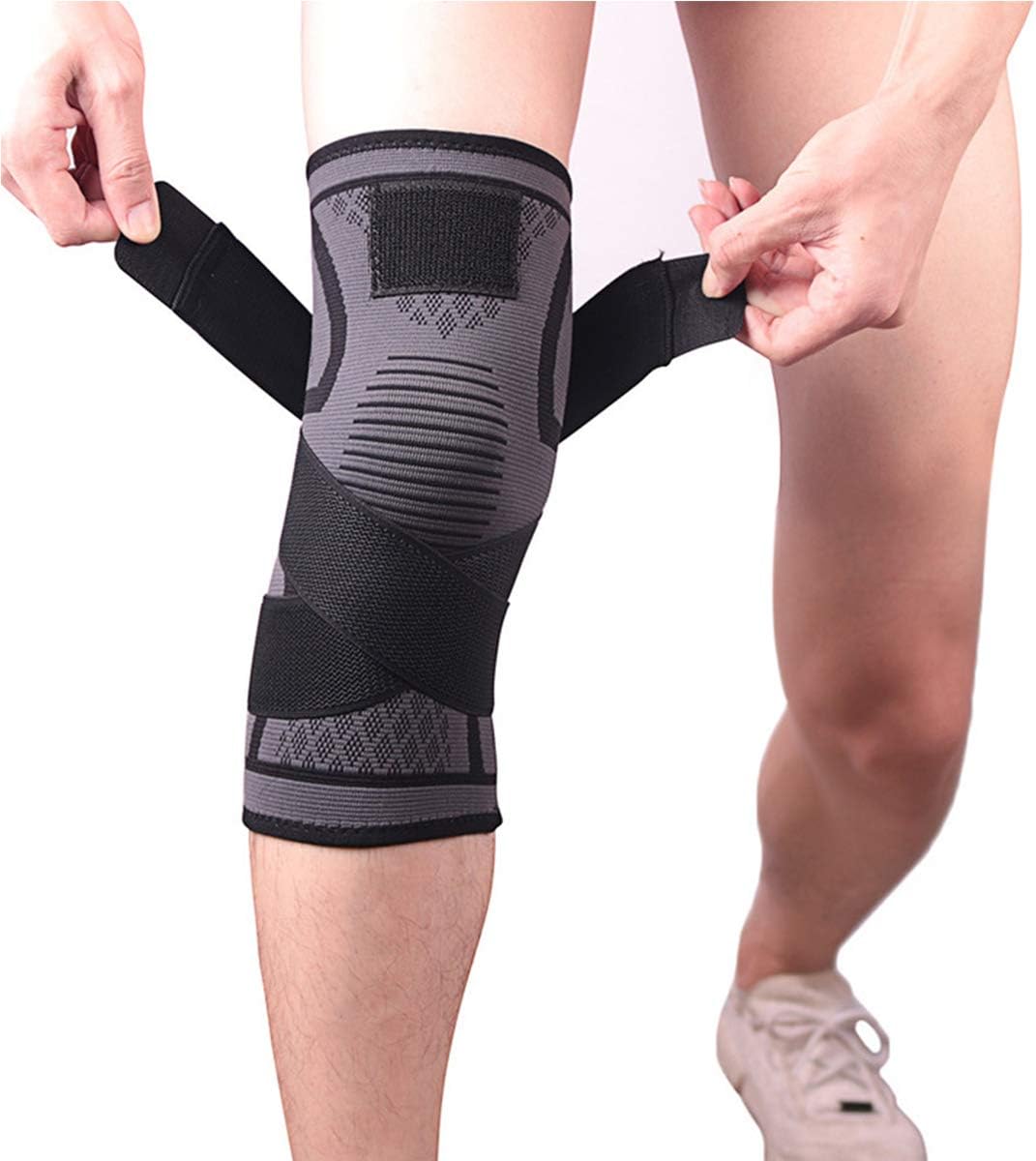 Japhot 膝サポーター 発売モデル 加圧膝サポーター スポーツ 両ヒザ用 左右兼用 ひざ サポーター 通気性 2枚入り 登山 アウトドア ブラック 伸縮性 ｌ 怪我防止 サッカー ランニング