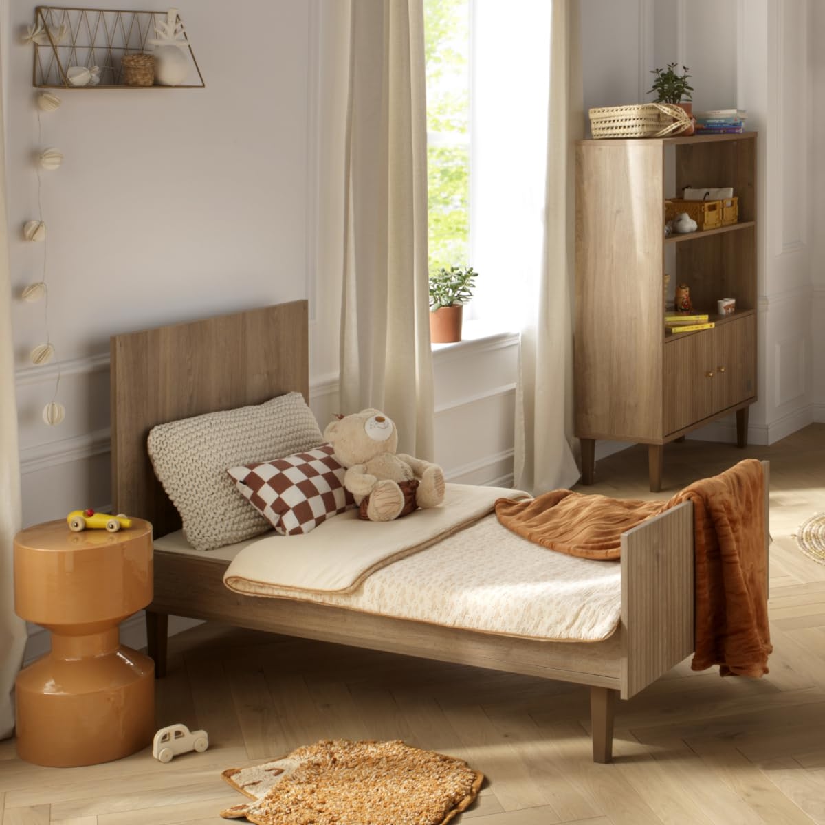 Sauthon Lit évolutif 140x70 - Little Big Bed décor Imitation Bois