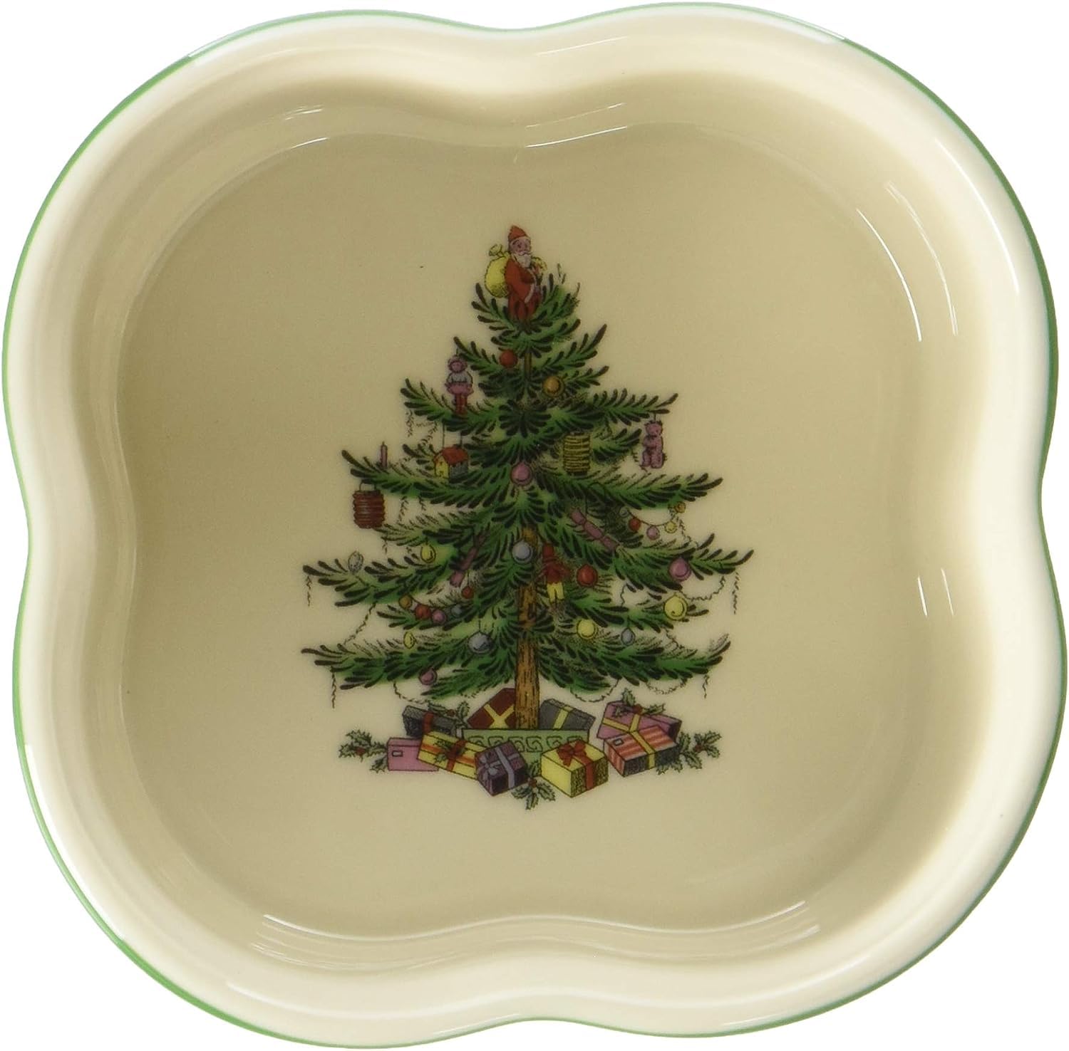 Snapklik.com : Spode Christmas Tree Square Scalloped Ramekins 3.5 Inch ...