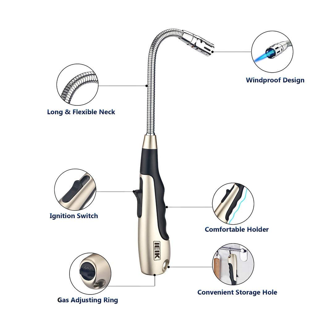 Ieik Torch Lighter Refillable 360 Swivel Jet Flame Long Lighter |  Desertcart Brunei