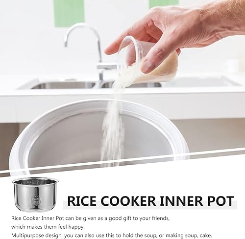 Miniatura 2 de BESTonZON Olla de cocina interior de 3L de aleación de aluminio olla arrocera recipiente de revestimiento de tanque interior de reemplazo para olla