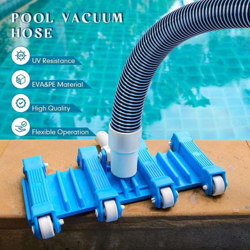 Image of Helix Heavy Duty In-Ground Pool Vacuum Hose with Swivel Cuff, 6 Meter LDPE Swimming Pool Suction Pipe