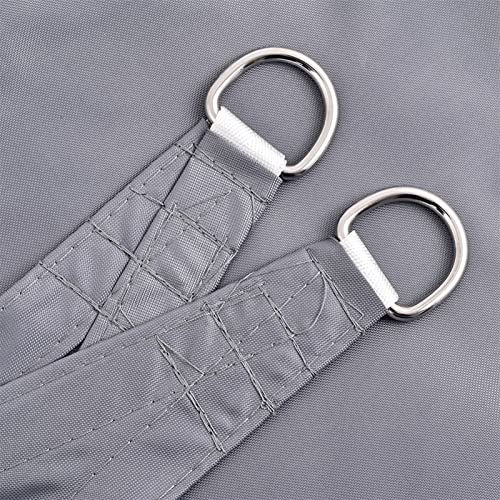 KOYSEV Vela De Sombra Triangular, Toldo De Poliéster 300D À Prova D'água E Resistente A UV, Toldo D