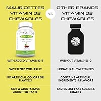 Vista 8 de Mauricettes Chewable Vitamin D3 with K2 & Chewable Vitamin B12 1000 mcg Energy and Immune Support Bundle
