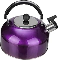 Vista 1 de Hervidor de café silbante, hervidor de té, estufa de acero inoxidable, tetera de agua, hervidor de agua, tetera con asa para el hogar, campamento al