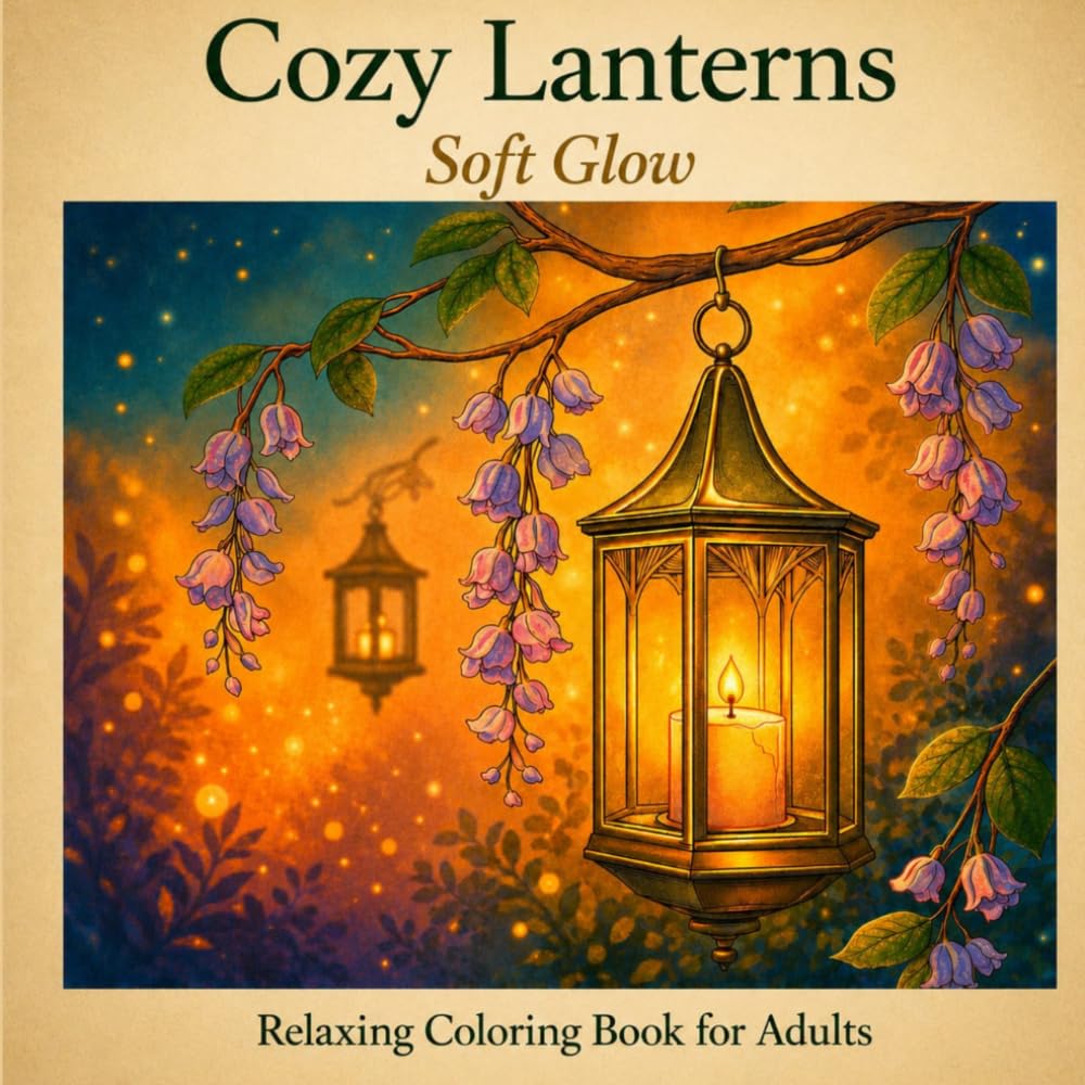 Cozy Lanterns: Soft Glow: A Relaxing Coloring Book for Adults with Warm Lights and Peaceful Moments (Cozy Glow Coloring Series)