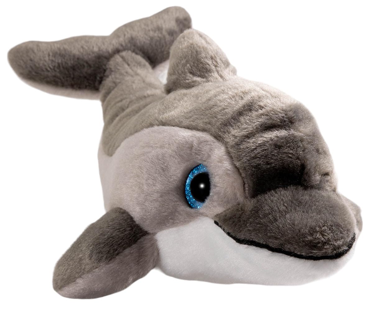 Carl Dick dolphin grey with glitter eyes, cuddly toy, soft toy 11.5 inches, 29cm 3583, Grey-29