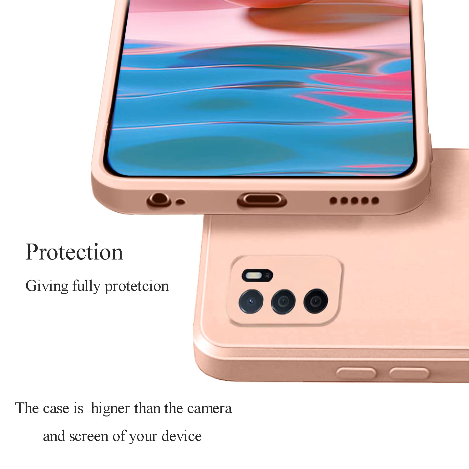 Custodia per OPPO A54s Sottile Rosa, Setosa al Tatto